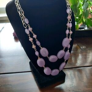 🆕️Beautiful Mauve/wire Necklace/B1